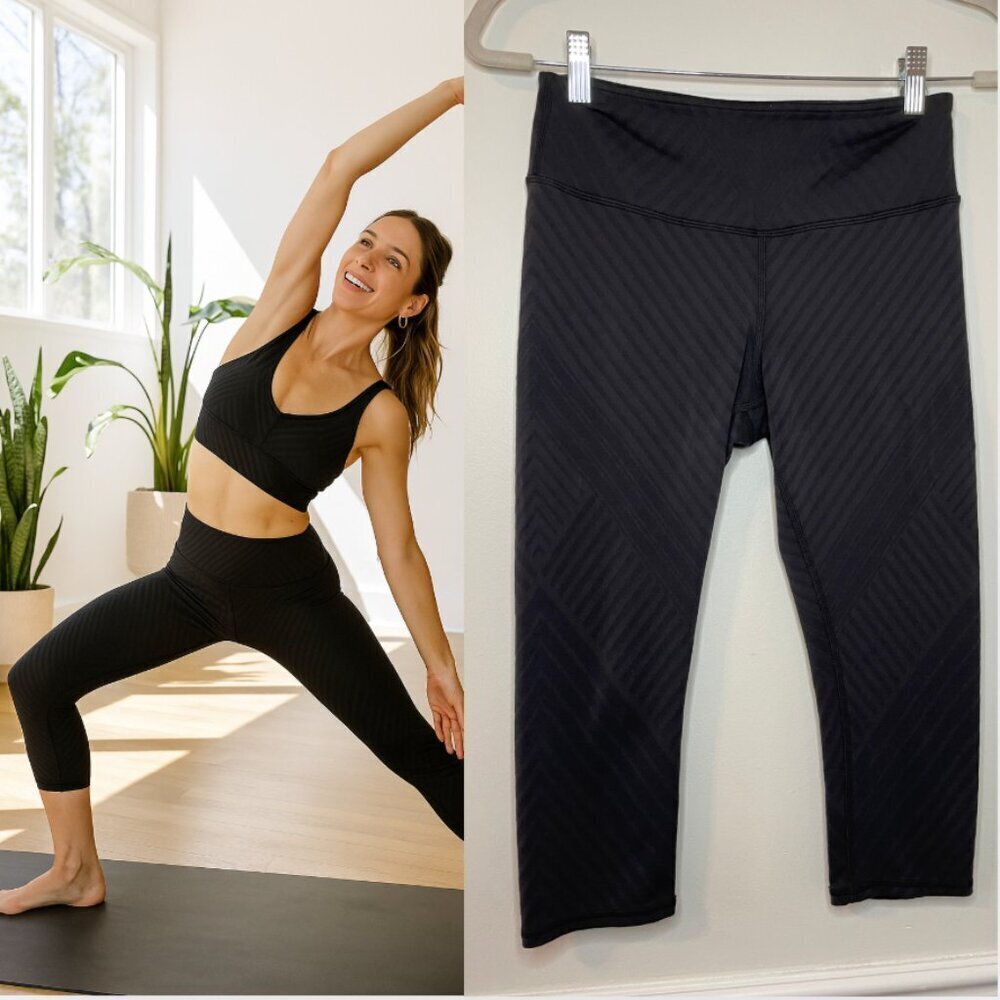 Alo Yoga Airbrush Stripe Cropped Leggings S